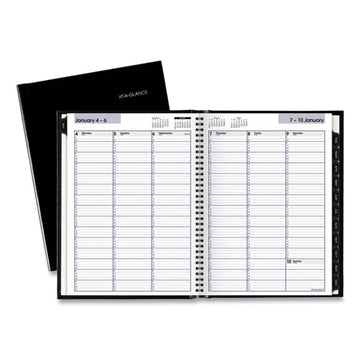 AT-A-GLANCE® Dayminder Hardcover Weekly Vertical-column Format Appointment Book, 11 X 8, Black Cover, 12-month (jan To Dec): 2022 freeshipping - TVN Wholesale